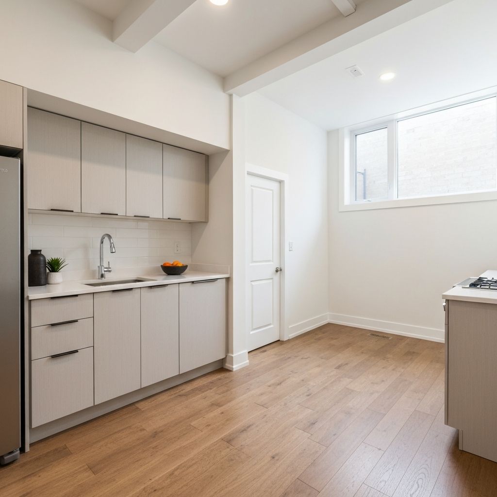 Legal basement apartment renovation in North York