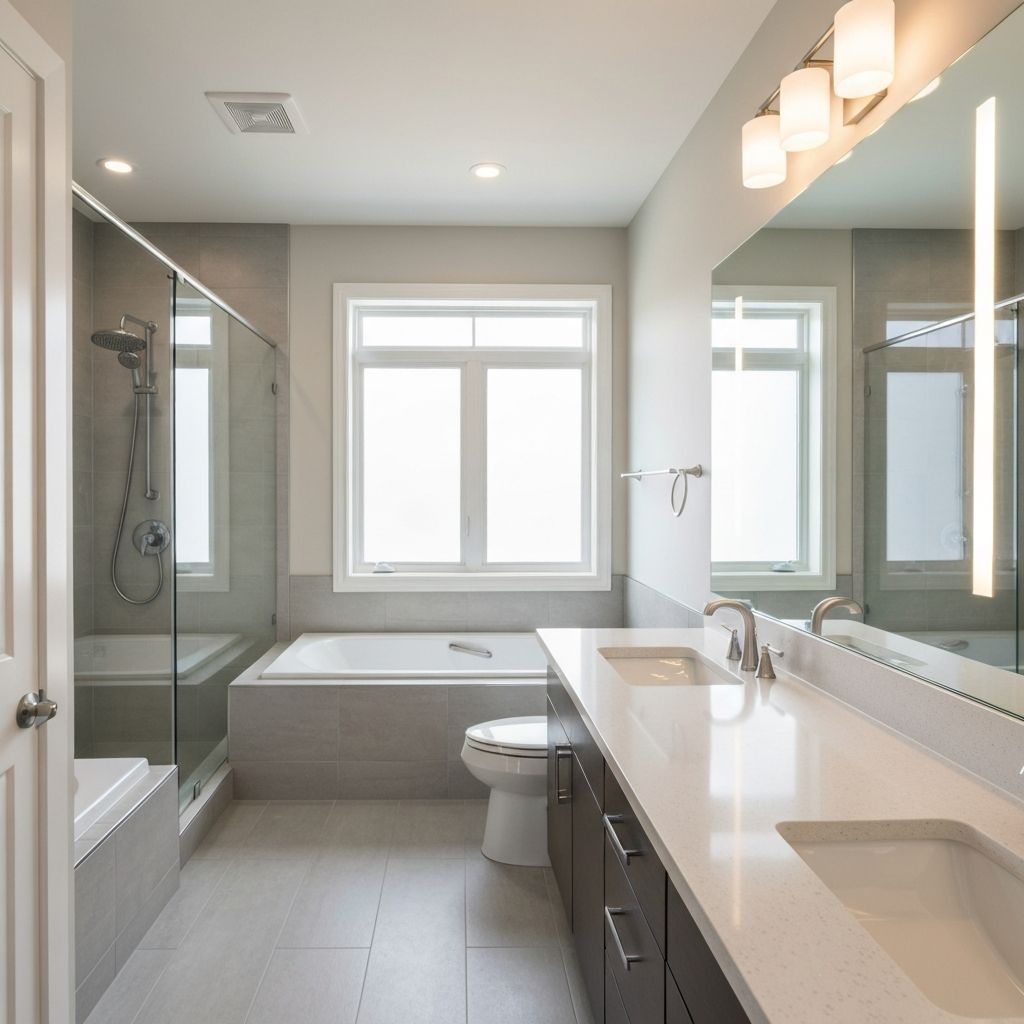 Builder upgrade bathroom in Heart Lake