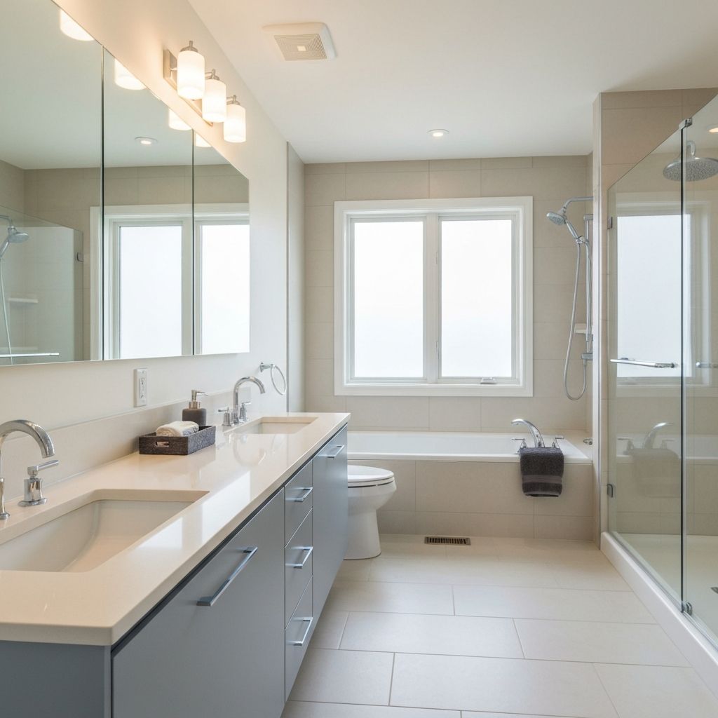 Contemporary bathroom in Dundas