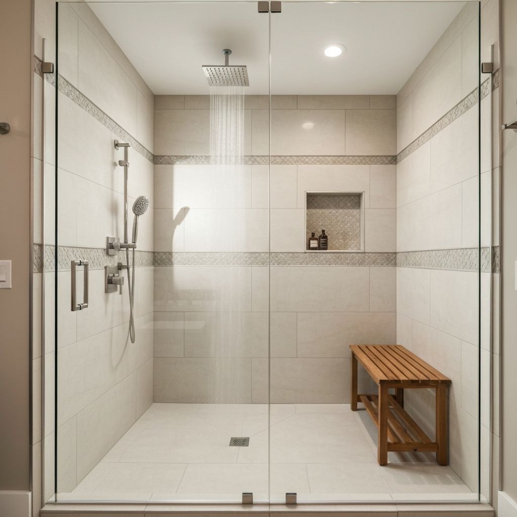 Elegant bathroom renovation in Waterdown