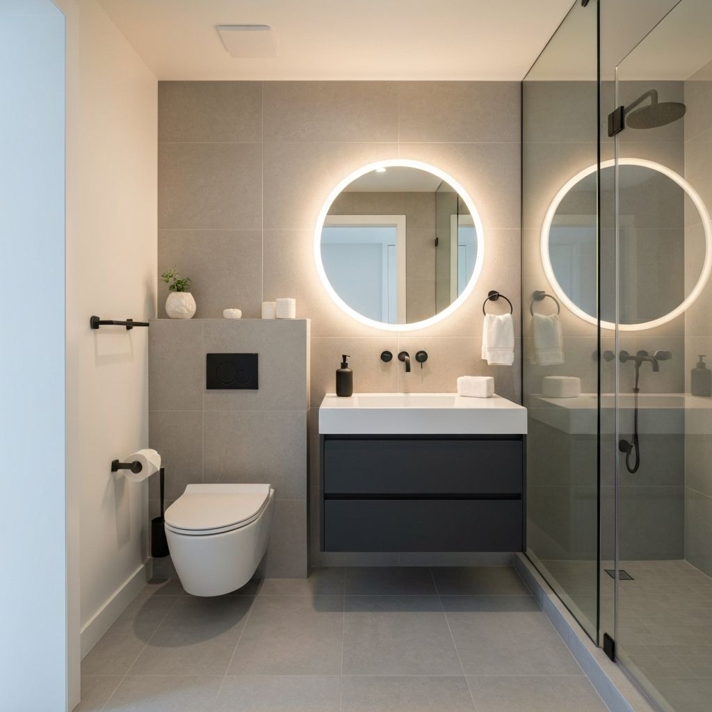 Compact condo bathroom renovation in North York